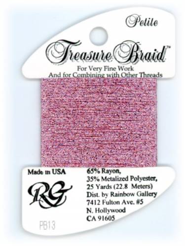 PB13 Нитка Treasure Braid Petite Rainbow Gallery Pink