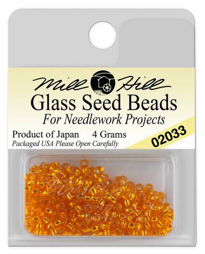 02033 бісер Mill Hill, 11/0 Brilliant Orange Glass Beads фото 3