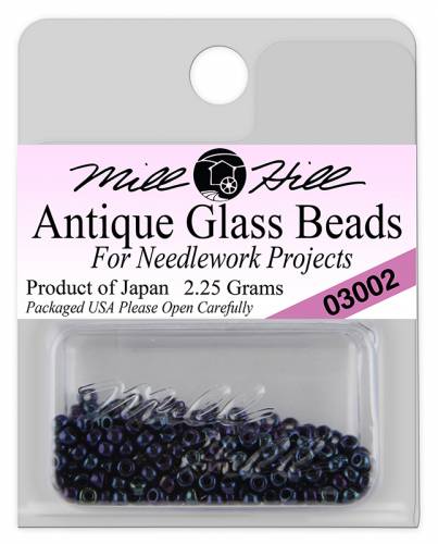 03002 бисер Mill Hill, 11/0 Midnight Antique Glass Beads фото 3