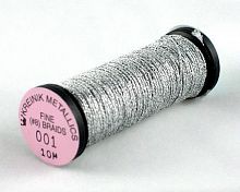 001 Silver, Kreinik Fine #8 Braid