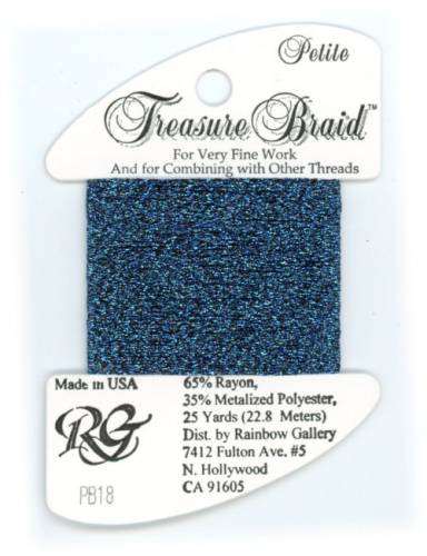 PB18 Нитка Treasure Braid Petite Rainbow Gallery Midnight Blue