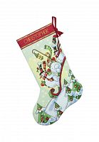 Набір для вишивки хрестиком Sledding Snowman Stocking Dimensions 70-08853