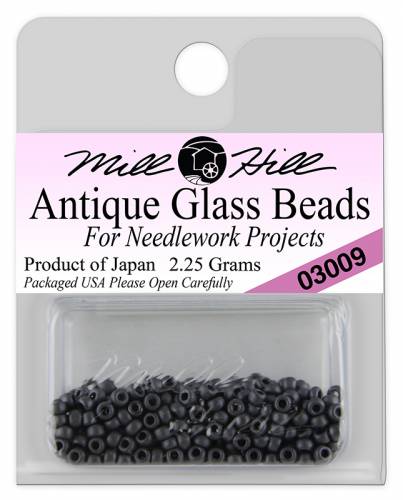 03009 бисер Mill Hill, 11/0 Charcoal Antique Glass Beads фото 3