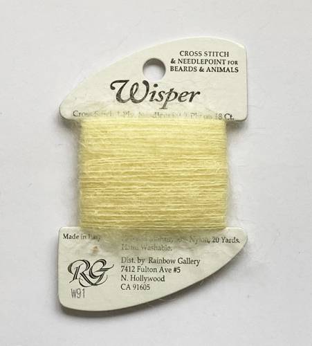 Нитка Wisper Rainbow Gallery W91, світло-жовта