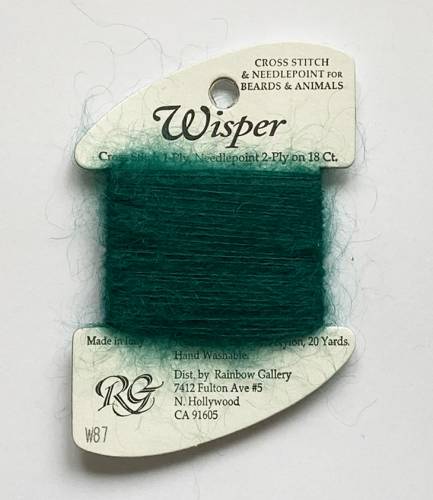 Нитка Wisper Rainbow Gallery W87, зелена