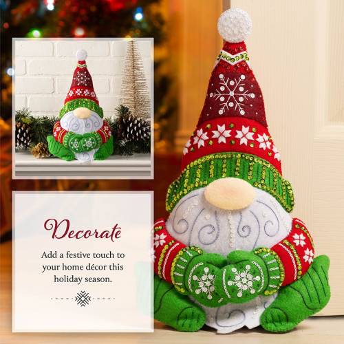 Набір для фетрової аплікації Home Decor - Nordic Gnome Door Stopper Bucilla 89641E фото 4