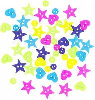 Набір гудзиків Micro Shapes Neon, Dress It Up 7703