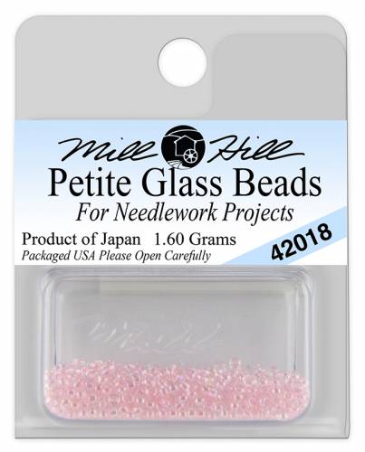 42018 бисер Mill Hill, 15/0 Crystal Pink Petite Seed Beads фото 2