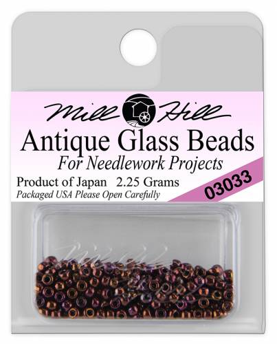 03033 бисер Mill Hill, 11/0 Claret Antique Glass Beads фото 3