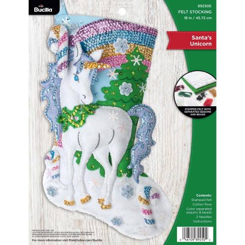 Набір для фетрової аплікації Santa's Unicorn Bucilla 89250E фото 2