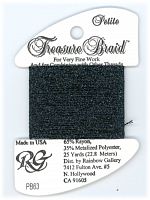 PB63 Нитка Treasure Braid Petite Rainbow Gallery Deep Midnight Blue