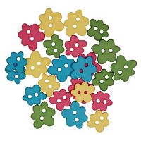 Набір гудзиків Matte Bright Flowers, Favorite Findings 757