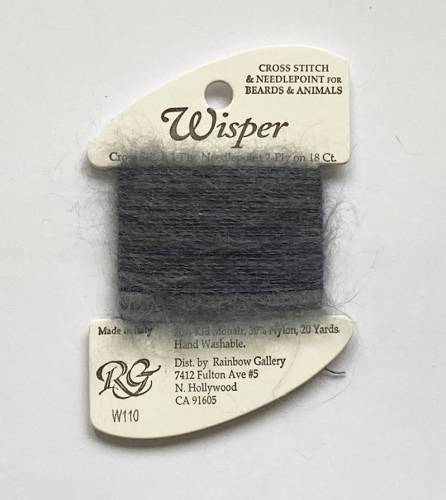 Нитка Wisper Rainbow Gallery W110, темно-сіра