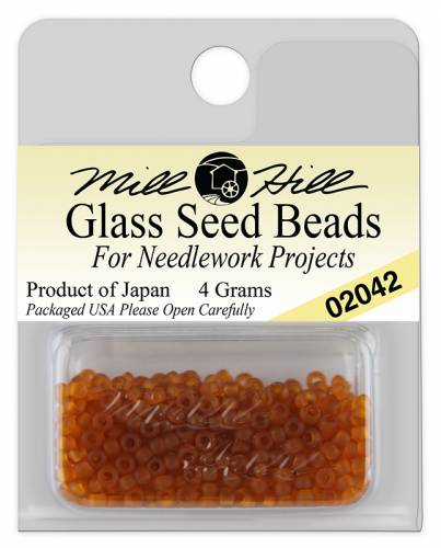 02042 бісер Mill Hill, 11/0 Matte Pumpkin Glass Beads фото 3