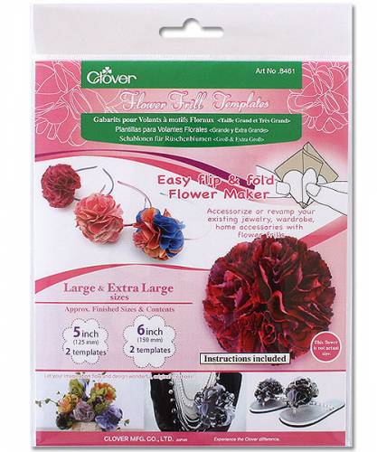 Шаблоны для изготовления цветов большие Flower Frill Templates Large & Extra Large, Clover 8461
