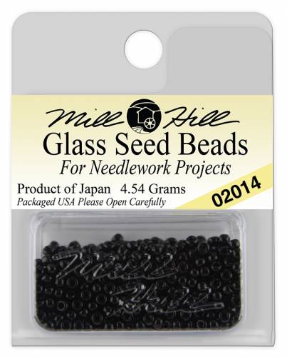02014 бісер Mill Hill, 11/0 Black Glass Beads фото 3