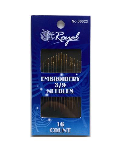 Набір голок для вишивання гладдю Embroidery 3/9 Royal 06023