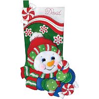 Набір для фетрової аплікації Candy Cane Snowman Design Works 5252