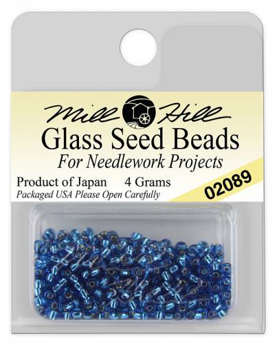 02089 бисер Mill Hill, 11/0 Brilliant Sea Blue Glass Beads фото 3