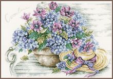 Набор для вышивания крестиком Lanarte Hydrangea on a bench (PN-0167812)