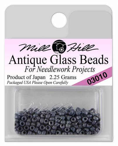 03010 бисер Mill Hill, 11/0 Slate Blue Antique Glass Beads фото 3