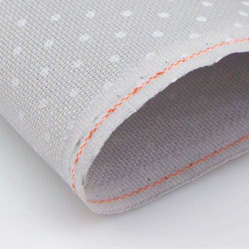 Канва Aida Petit Point Extra Fine 20 Zweigart 3326/7349, сіра в білий горох, 50х55 см фото 2