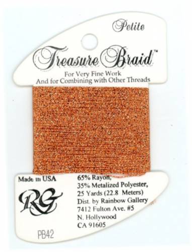 PB42 Нитка Treasure Braid Petite Rainbow Gallery Autumn Orange