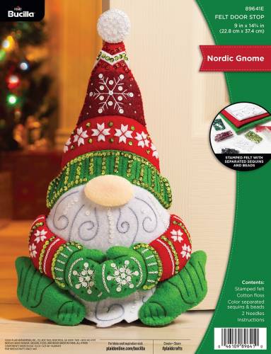 Набір для фетрової аплікації Home Decor - Nordic Gnome Door Stopper Bucilla 89641E