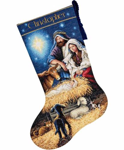 Набір для вишивки хрестиком Holy Night Stocking Dimensions 70-08838