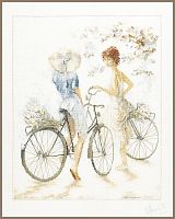 Набір для вишивки хрестиком Girls on Bicycle (Велосипедистки), Lanarte PN-0007949