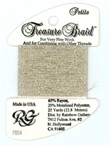 PB54 Нитка Treasure Braid Petite Rainbow Gallery Vatican Gold