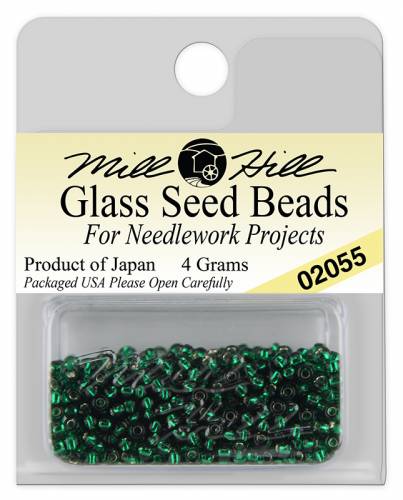 02055 бісер Mill Hill, 11/0 Brilliant Green Glass Beads фото 3