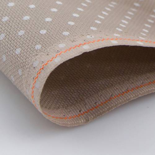 Канва Aida Petit Point Extra Fine 20 Zweigart 3326/3189, бежева в білий горох, 50х55 см фото 2
