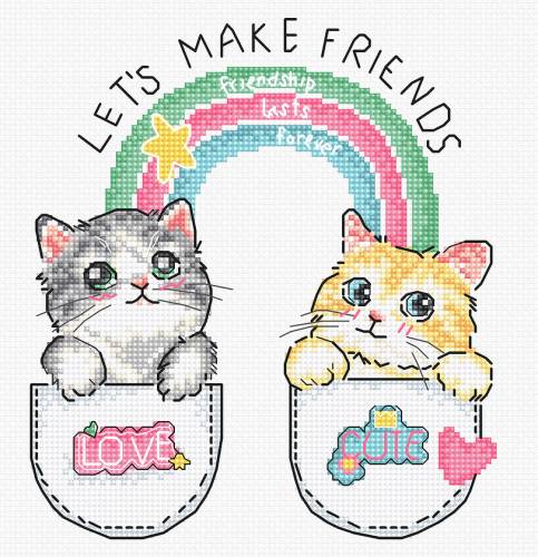 Набір для вишивки хрестиком Let's make friends! Letistitch L8043