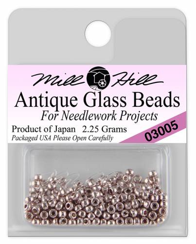 03005 бісер Mill Hill, 11/0 Platinum Rose Antique Glass Beads фото 3