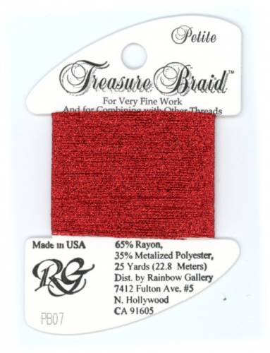 PB07 Нитка Treasure Braid Petite Rainbow Gallery Red