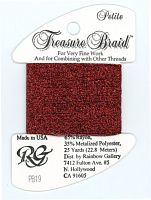 PB19 Нитка Treasure Braid Petite Rainbow Gallery Dark Red