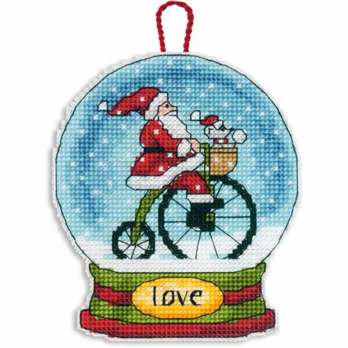Набір для вишивки хрестиком Love Snow Globe Ornament Dimensions 70-08903