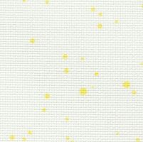 Канва Fein-Aida Splash 18 Zweigart 3793/1349, біла з жовтими бризками, 50х55 см
