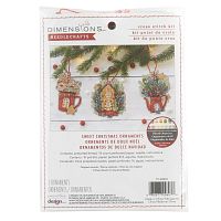 Набір для вишивання хрестиком Dimensions Gold Collection -Sweet Christmas Ornaments (14 Count), 70-09607