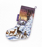 Набір для вишивки хрестиком чобітка Christmas Wood Stocking Letistitch LETI 948