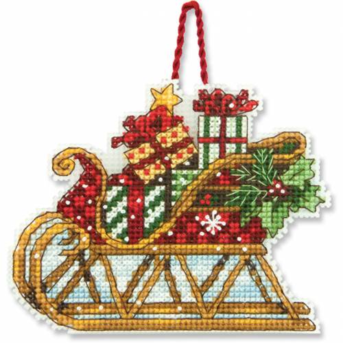 Набір для вишивки хрестиком Sleigh Ornament Dimensions 70-08914