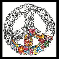 Канва для вишивки Peace Zenbroidery Design Works 4010