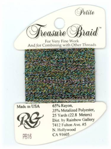 PB16 Нитка Treasure Braid Petite Rainbow Gallery Dark Multi