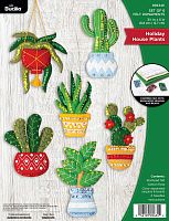 Набір для фетрової аплікації Ornament Kits - Holiday Houseplants Bucilla 89634E