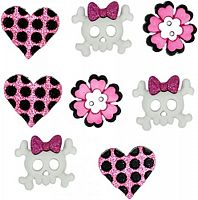 Набір гудзиків Little Girl Collection Girl Punk, Dress It Up 5813