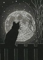 Набор для вышивания Черная лунная кошка Black Moon Cat Dimensions 70-65212