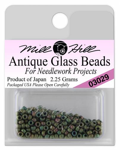 03029 бисер Mill Hill, 11/0 Autumn Green Antique Glass Beads фото 3